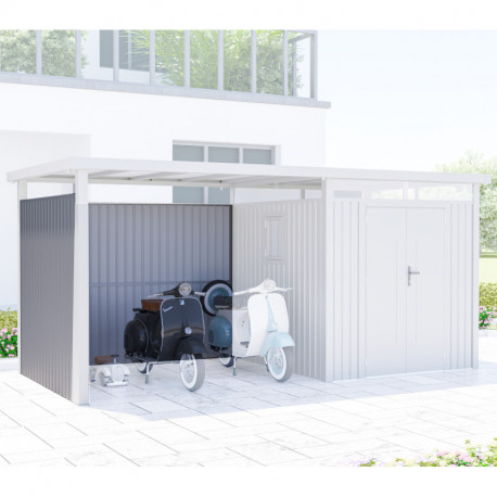 Seitenwände aus 0,4mm verzinktem Stahl für Kosto-Gartenhaus Anbau 6,3m² X-METAL