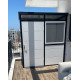 Modulares Gartenhaus isoliert 2x1m mit schwarzen Profilen - inkl. Fußboden - Everbox