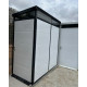 Modulares Gartenhaus isoliert 2x1m mit schwarzen Profilen - inkl. Fußboden - Everbox