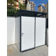 Modulares Gartenhaus isoliert 2x1m mit schwarzen Profilen - inkl. Fußboden - Everbox