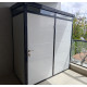 Modulares Gartenhaus isoliert 2x1m mit schwarzen Profilen - inkl. Fußboden - Everbox