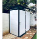 Modulares Gartenhaus isoliert 2x1m mit schwarzen Profilen - inkl. Fußboden - Everbox