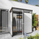 Modulares Gartenhaus isoliert 2x1m mit schwarzen Profilen - inkl. Fußboden - Everbox