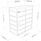Modulares Gartenhaus isoliert 2x1m mit schwarzen Profilen - inkl. Fußboden - Everbox
