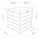 Modulares Gartenhaus isoliert 2x2m mit schwarzen Profilen - inkl. Fußboden - Everbox