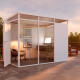 Modulares Gartenhaus isoliert 3x2m weiß - inkl. Fußboden - Everbox