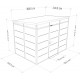 Modulares Gartenhaus isoliert 3x2m weiß - inkl. Fußboden - Everbox