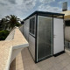 Modulares Gartenhaus isoliert 3x2m mit schwarzen Profilen - inkl. Fußboden - Everbox