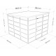 Modulares Gartenhaus isoliert 3x3m mit schwarzen Profilen - inkl. Fußboden - Everbox