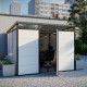 Modulares Gartenhaus isoliert 3x3m mit schwarzen Profilen - inkl. Fußboden - Everbox