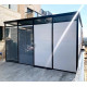 Modulares Gartenhaus isoliert 4x3m mit schwarzen Profilen - inkl. Fußboden - Everbox