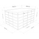 Modulares Gartenhaus isoliert 4x3m mit schwarzen Profilen - inkl. Fußboden - Everbox