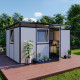 Modulares Gartenhaus isoliert 4x3m mit schwarzen Profilen - inkl. Fußboden - Everbox
