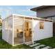 Modulares Gartenhaus isoliert 6x3m weiß - inkl. Fußboden - Everbox