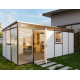 Modulares Gartenhaus isoliert 6x3m mit schwarzen Profilen - inkl. Fußboden - Everbox