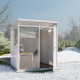 Modulares Gartenhaus isoliert 2x2m weiß - inkl. Fußboden - Everbox
