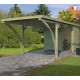 Carport mit Abstellraum Firenze 20,80m² aus druckimprägniertem Holz - Gardenas