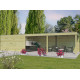 Gartenhaus Qube + Anbau 30,6m² aus 27mm druckimprägniertem Holz - Gardenas
