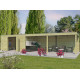 Gartenhaus Qube + Anbau 30,6m² aus 27mm druckimprägniertem Holz - Gardenas