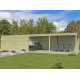 Gartenhaus Qube + Anbau 33m² aus 27mm druckimprägniertem Holz - Gardenas