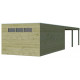 Gartenhaus Qube + Anbau 33m² aus 27mm druckimprägniertem Holz - Gardenas
