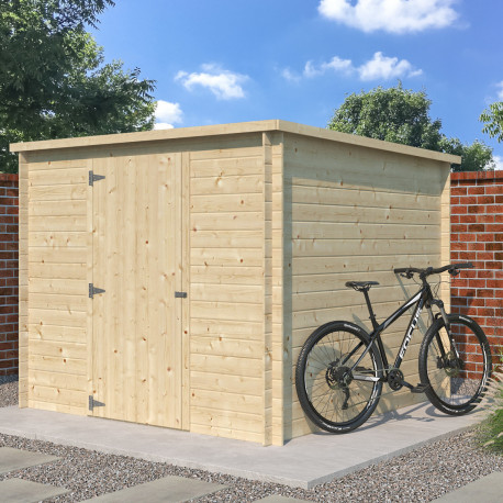 Modernes Gartenhaus Svendborg 5,81m² aus 19mm Massivholz mit Einzeltür - Gardenas