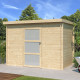 Modernes Gartenhaus Nyborg 5,2m² aus 19mm Massivholz mit Einzelglastür - Gardenas