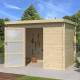 Modernes Gartenhaus Nyborg 5,2m² aus 19mm Massivholz mit Einzelglastür - Gardenas