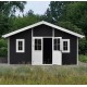 Gartenhaus aus WPC 28mm anthrazit 498x386 cm PREMIUM - Woodlife Garden