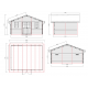 Gartenhaus aus WPC 28mm anthrazit 498x386 cm PREMIUM - Woodlife Garden