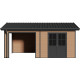 Gartenhaus aus WPC mit Terrasse 28mm in Holzoptik 15m² PREMIUM - Woodlife Garden