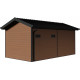 Gartenhaus aus WPC mit Terrasse 28mm in Holzoptik 15m² PREMIUM - Woodlife Garden