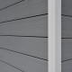 Gartenhaus aus WPC mit Terrasse 28mm hellgrau 15m² PREMIUM - Woodlife Garden