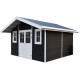 Gartenhaus aus WPC 28mm, anthrazit, 384x384cm PREMIUM - Woodlife Garden