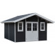 Gartenhaus aus WPC 28mm, anthrazit, 384x384cm PREMIUM - Woodlife Garden
