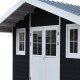 Gartenhaus aus WPC 28mm, anthrazit, 384x384cm PREMIUM - Woodlife Garden