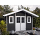Gartenhaus aus WPC 28mm, anthrazit, 384x384cm PREMIUM - Woodlife Garden