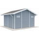 Gartenhaus aus WPC 28mm, hellgrau, 384x384cm PREMIUM - Woodlife Garden