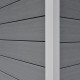 Gartenhaus aus WPC 28mm, hellgrau, 384x384cm PREMIUM - Woodlife Garden