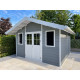 Gartenhaus aus WPC 28mm, hellgrau, 384x384cm PREMIUM - Woodlife Garden