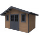 Gartenhaus aus WPC 28mm, Holzoptik braun, 384x279cm PREMIUM - Woodlife Garden