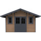 Gartenhaus aus WPC 28mm, Holzoptik braun, 384x279cm PREMIUM - Woodlife Garden