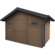 Gartenhaus aus WPC 28mm, Holzoptik braun, 384x279cm PREMIUM - Woodlife Garden