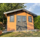 Gartenhaus aus WPC 28mm, Holzoptik braun, 384x279cm PREMIUM - Woodlife Garden