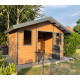 Gartenhaus aus WPC 28mm, Holzoptik braun, 384x279cm PREMIUM - Woodlife Garden