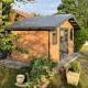 Gartenhaus aus WPC 28mm, Holzoptik braun, 384x279cm PREMIUM - Woodlife Garden