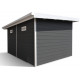 Gartenhaus aus WPC 28mm, anthrazit, 386x292cm PREMIUM Pultdach - Woodlife Garden