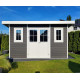 Gartenhaus aus WPC 28mm, anthrazit, 386x292cm PREMIUM Pultdach - Woodlife Garden