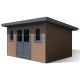 Gartenhaus aus WPC 28mm, Holzoptik braun, 386x292cm PREMIUM - Woodlife Garden