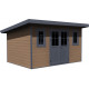 Gartenhaus aus WPC 28mm, Holzoptik braun, 386x292cm PREMIUM - Woodlife Garden